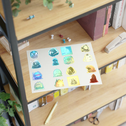 Sticker Mix Sheet — Cute Pastel Spooky Vinyl Stickers for Halloween, Journals & Laptops