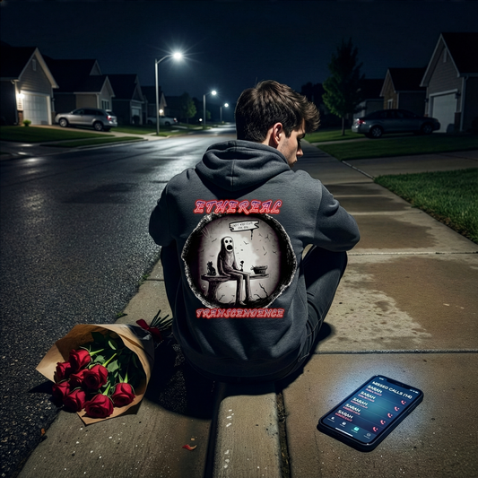 Fleece Hoodie - Existential Crisis Design "Waiting"