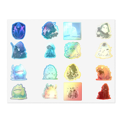 Sticker Mix Sheet —Pastel Spooky Vinyl Stickers for Journals & Laptops