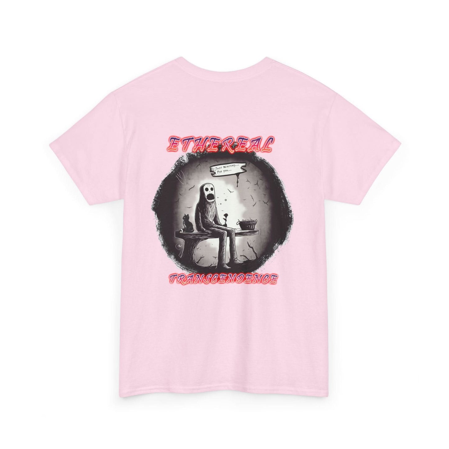 "Waiting" Unisex Heavy Cotton Tee, Casual T-Shirt, Graphic Tee, Unisex Top, Halloween Apparel, Unique Gift