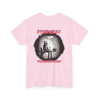 "Waiting" Unisex Heavy Cotton Tee, Casual T-Shirt, Graphic Tee, Unisex Top, Halloween Apparel, Unique Gift