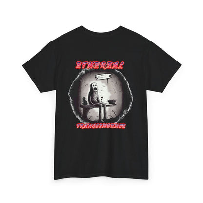 "Waiting" Unisex Heavy Cotton Tee, Casual T-Shirt, Graphic Tee, Unisex Top, Halloween Apparel, Unique Gift