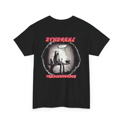 "Waiting" Unisex Heavy Cotton Tee, Casual T-Shirt, Graphic Tee, Unisex Top, Halloween Apparel, Unique Gift