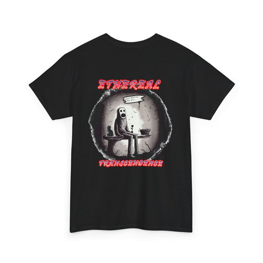 "Waiting" Unisex Heavy Cotton Tee, Casual T-Shirt, Graphic Tee, Unisex Top, Halloween Apparel, Unique Gift